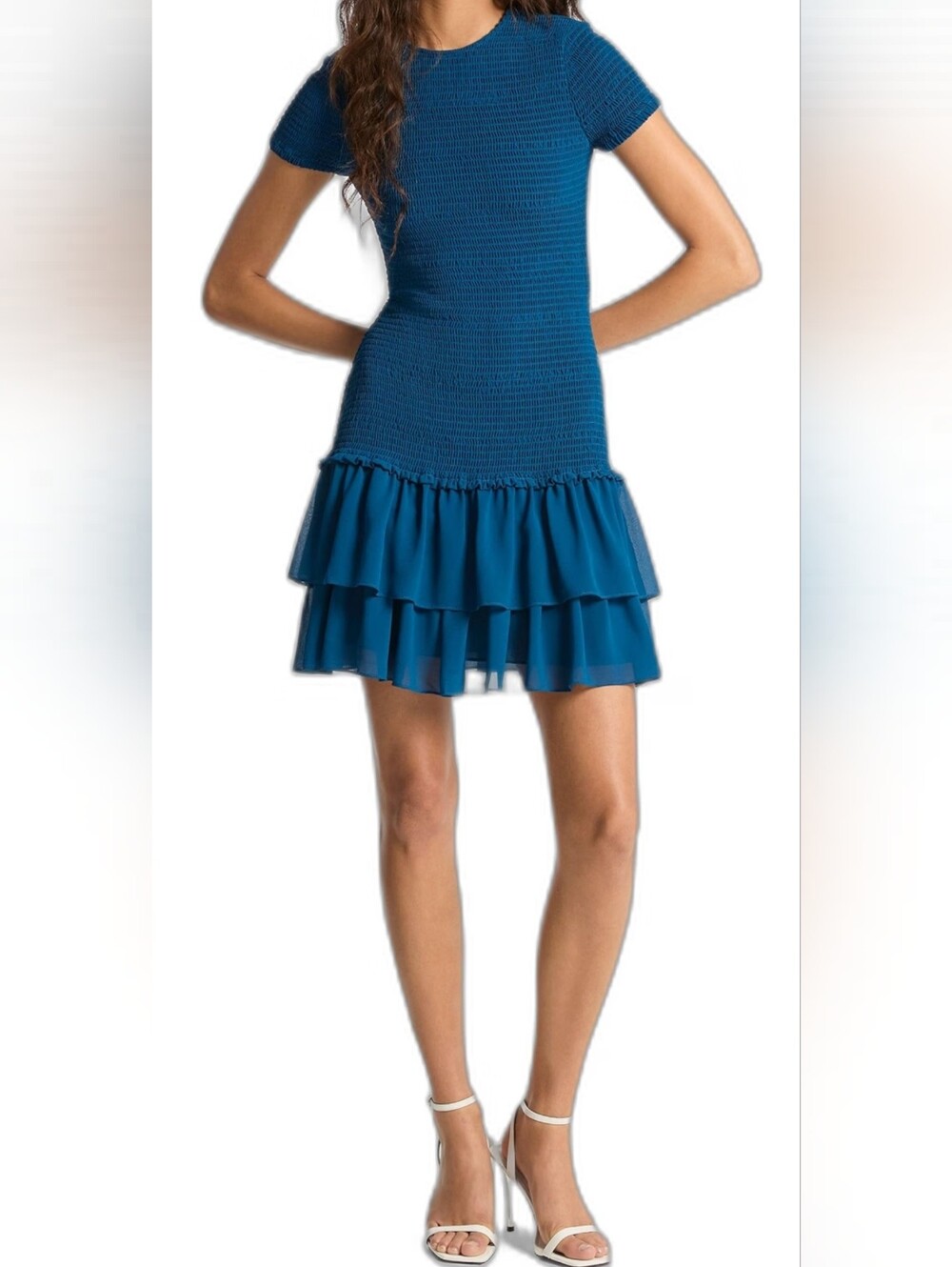 Michael Kors Women's Blue Smock Mini Dress  SIZE: Medium